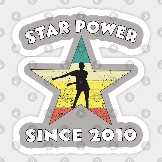 Ten Year Old Birthday 2010 Star Power Floss Dance. Sticker by Maxx Exchange